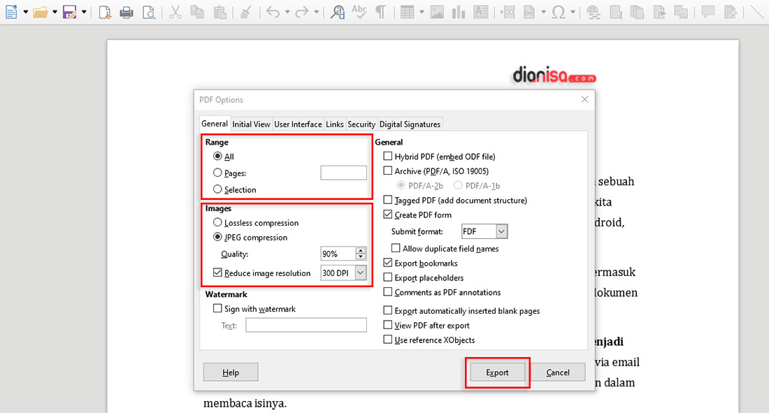 10+ Cara Export / Convert File Word Ke PDF Dengan LibreOffice, Mudah!