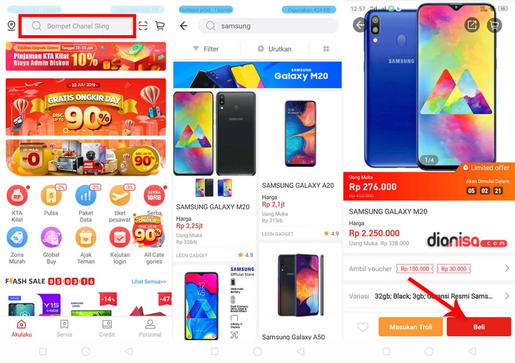 1. Beli Barang di Akulaku