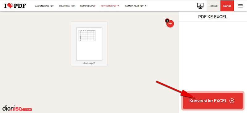 PDF ke Excel - iLovePDF
