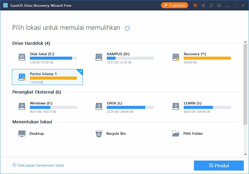 14+ Aplikasi Recovery Data PC & Mac Terbaik, Gratis, Mudah!