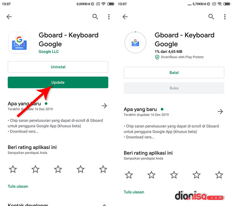 Update Gboard Android