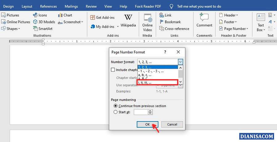 2 Format Halaman Romawi