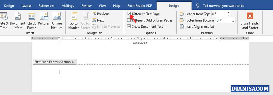 2 Halaman Berbeda Layout Pertama