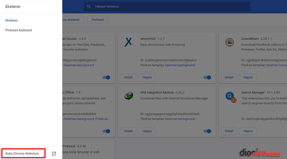 10+ Cara Memasang Dan Menghapus Ekstensi Google Chrome