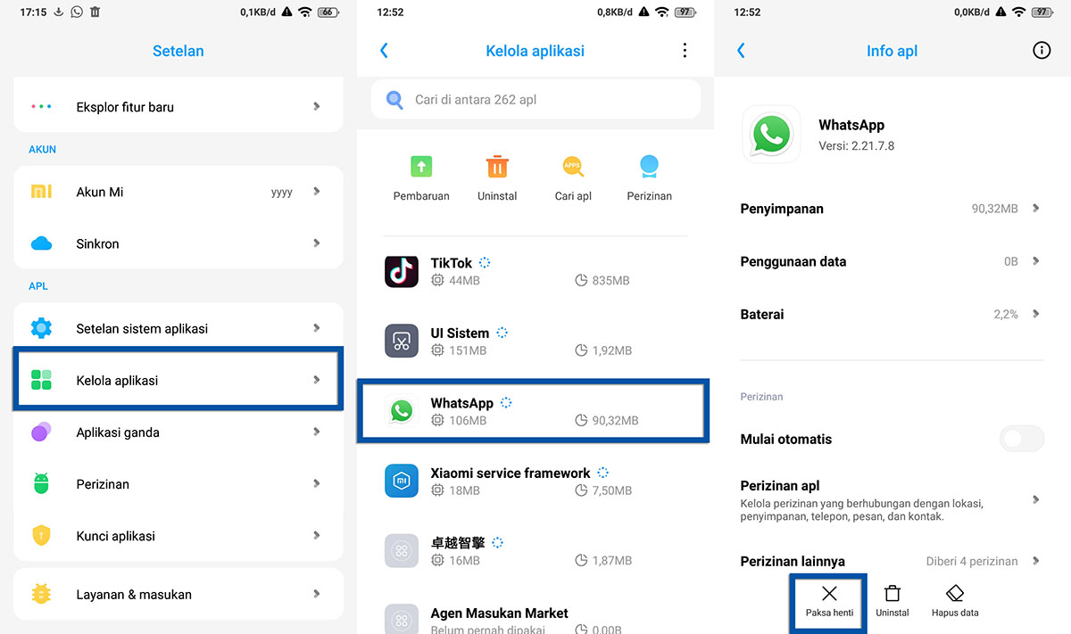 Tutup Paksa Aplikasi Android