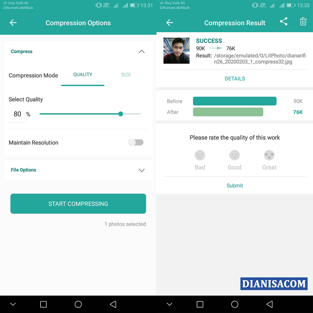 2 Mengecilkan Ukuran Foto Android