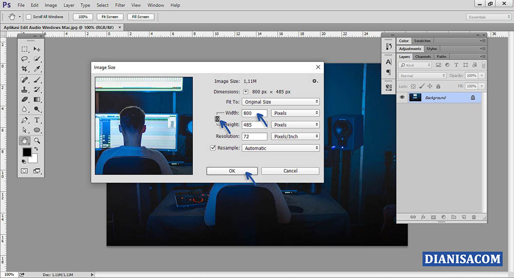 2 Resize Gambar Photoshop