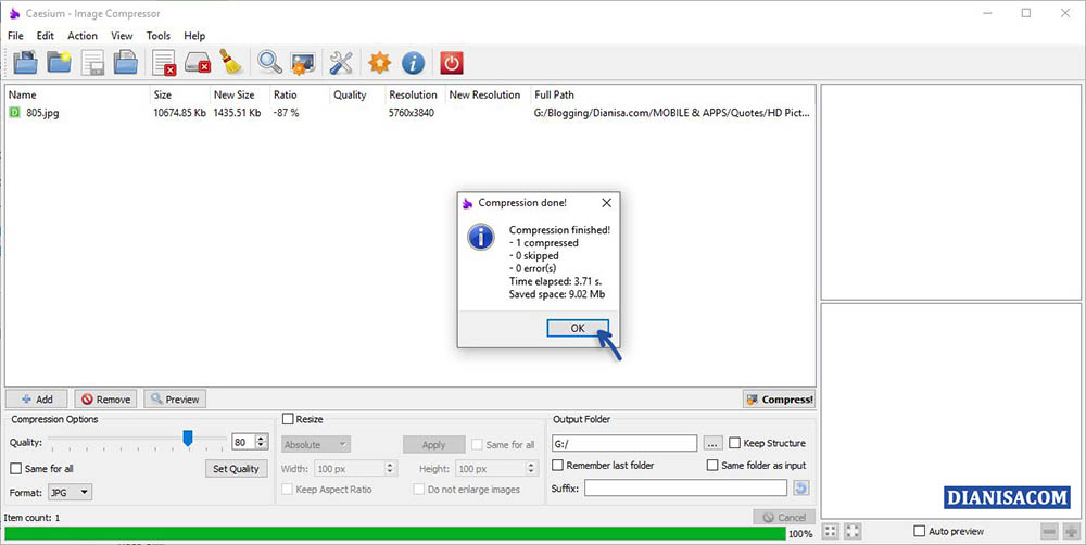 3 Memperkecil JPG di Komputer
