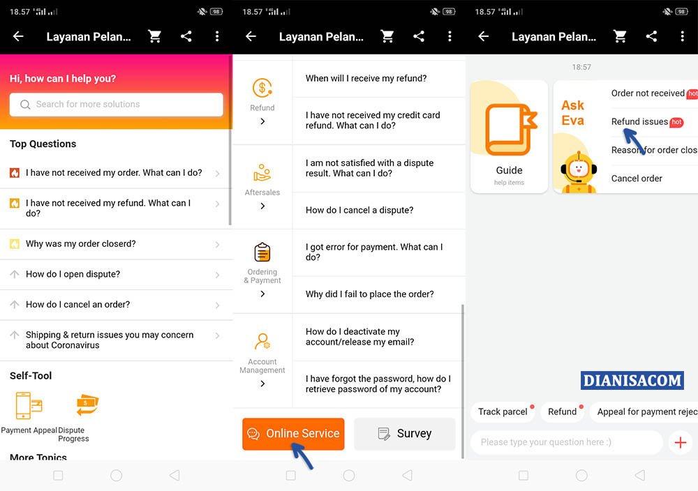 Lakukan Refund Issues Aliexpress