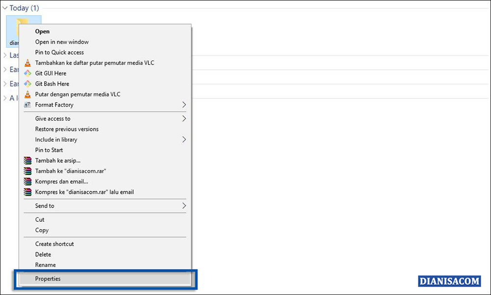 1 Properties Folder Windows