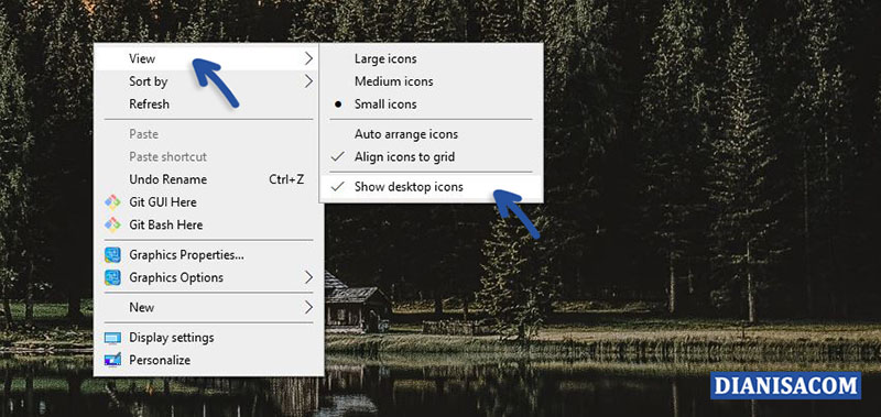 3 Show desktop icons Windows