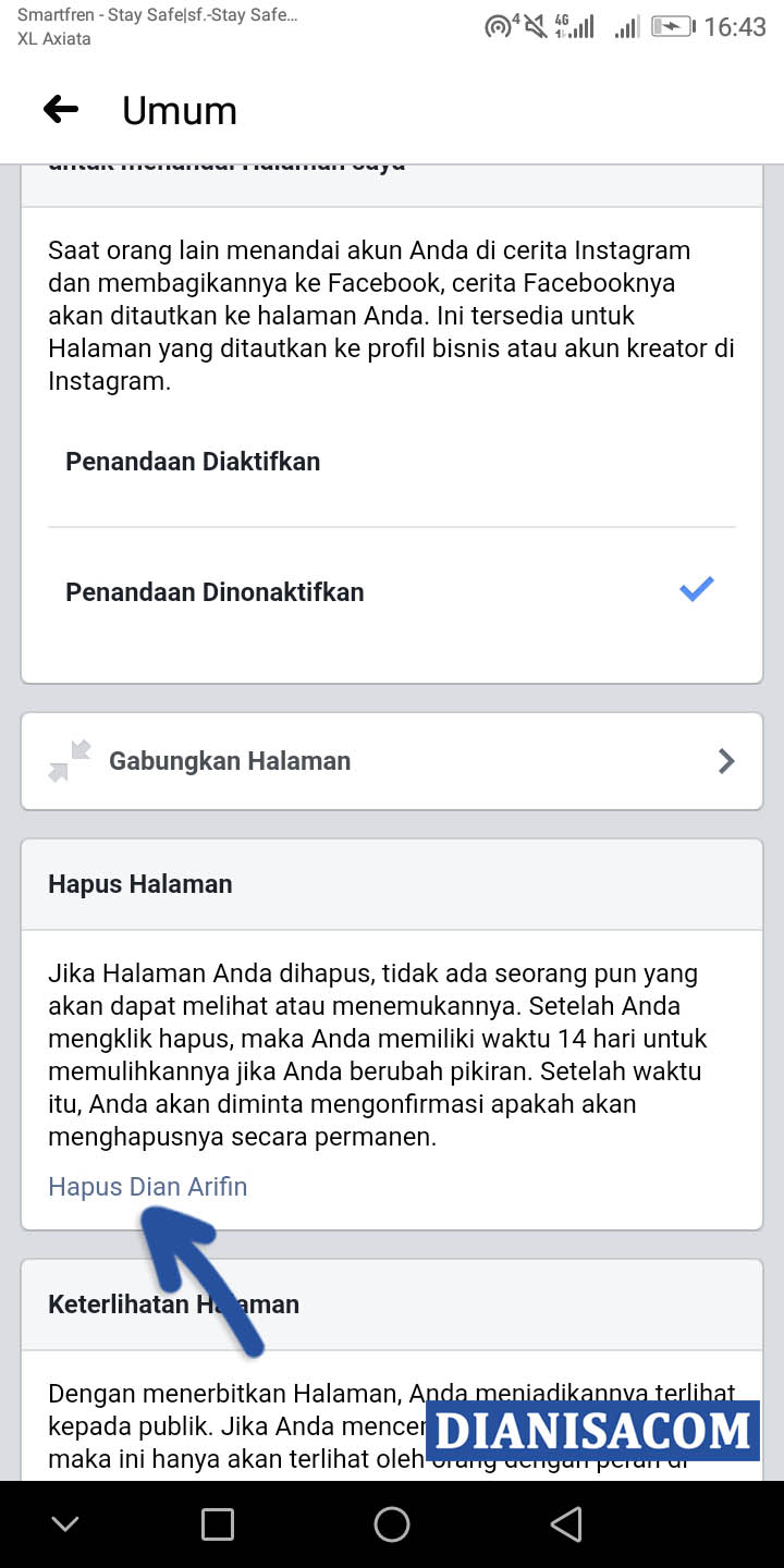 4 Hapus Halaman Facebook Smartphone
