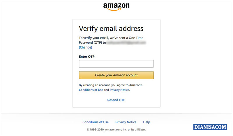 Kode OTP Amazon