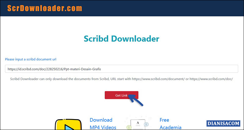 Paste URL ScrDownloader
