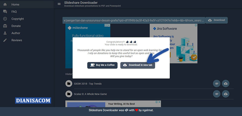 Tab Download SlideShare Downloader