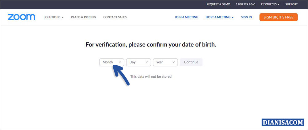 1 Masukkan Tanggal Lahir Zoom