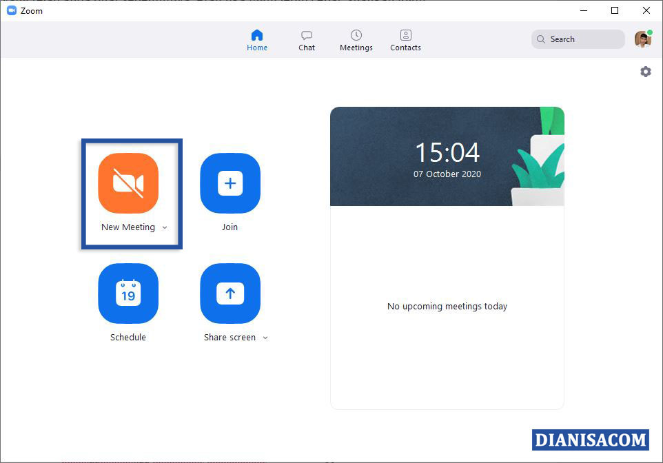 2 Membuat Pertemuan Baru Zoom