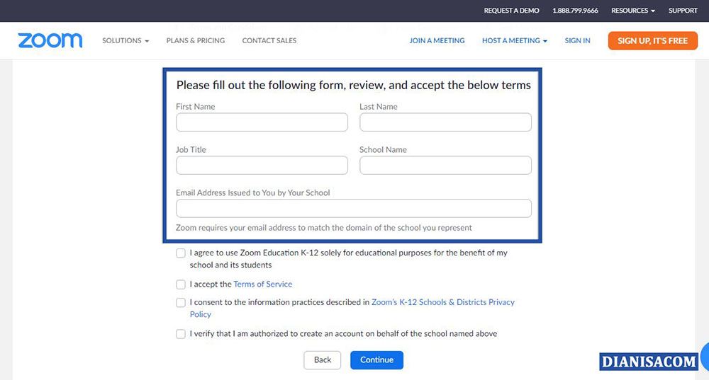 5 Masukkan Data Diri Zoom Meeting