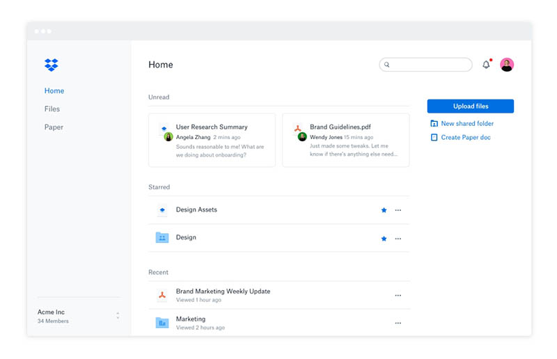 Fitur Utama Dropbox