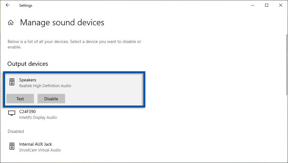 Pastikan Speaker Laptop Sudah Enable
