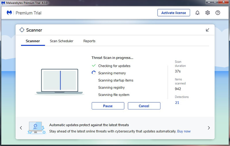 4. Scan Menggunakan Malwarebytes