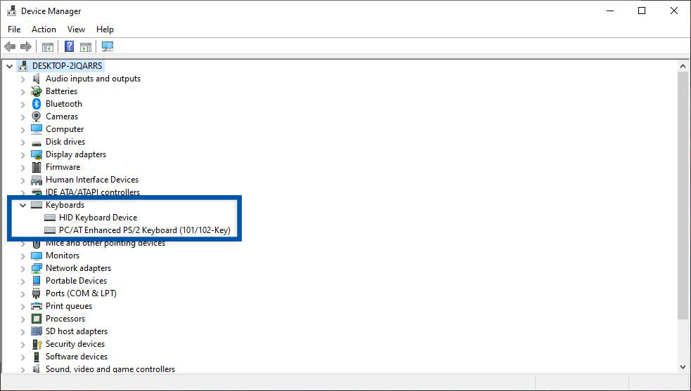 Cek driver keyboard Windows