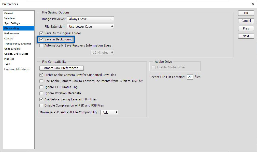 Ubah Bagian Save in Background