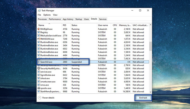 Muat Ulang SearchUI Windows