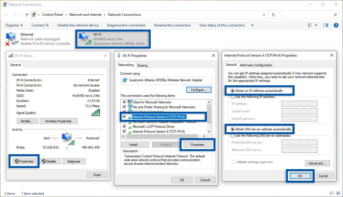 Setting Alamat IP Komputer Otomatis