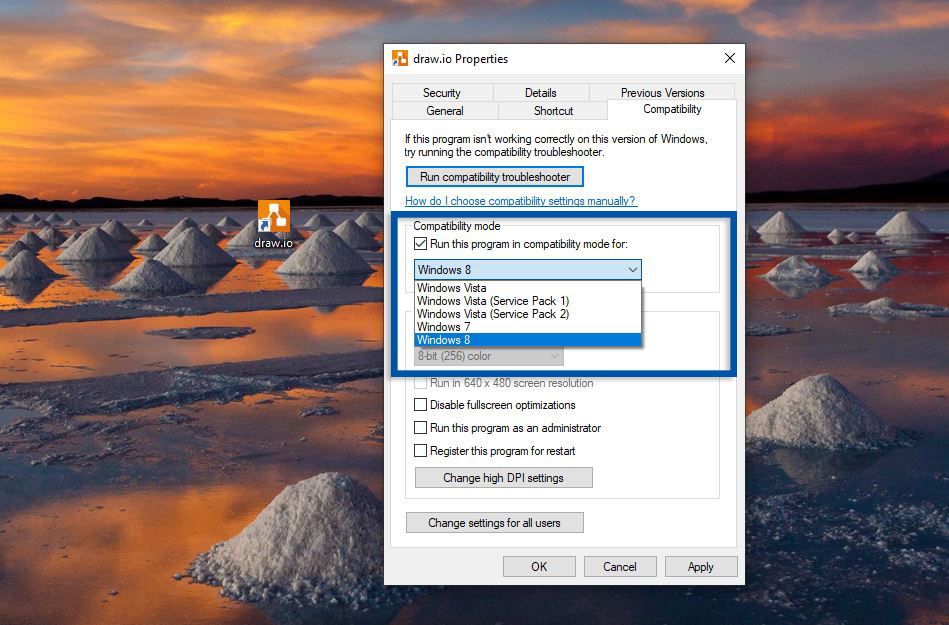 Ubah Compatibility Program Windows