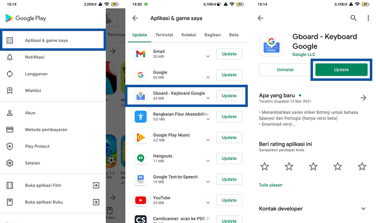 Update Gboard Android
