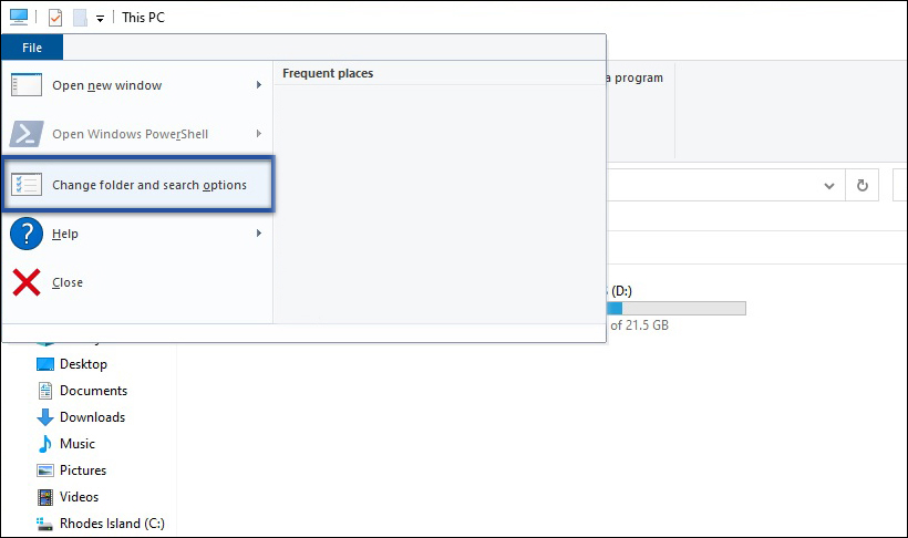 1. Akses Menu File Windows Explorer