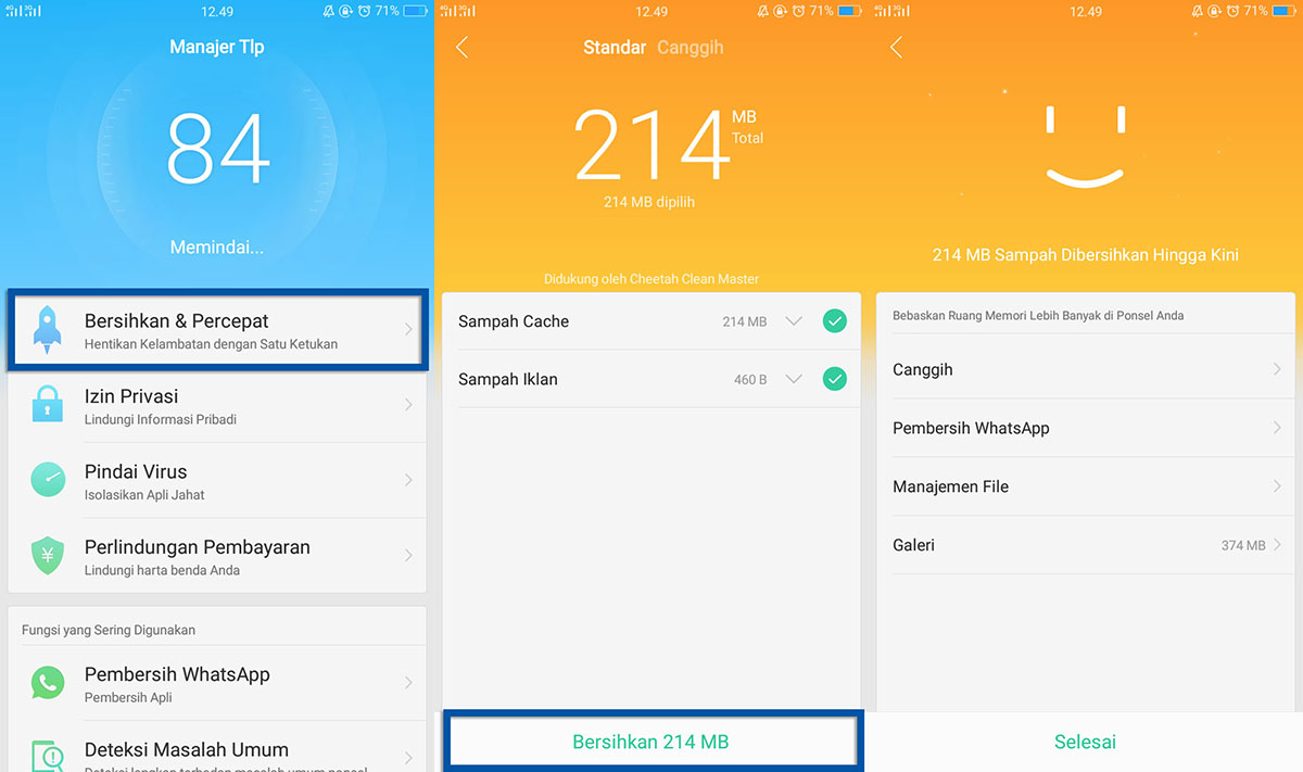 Bersihkan Cache OPPO