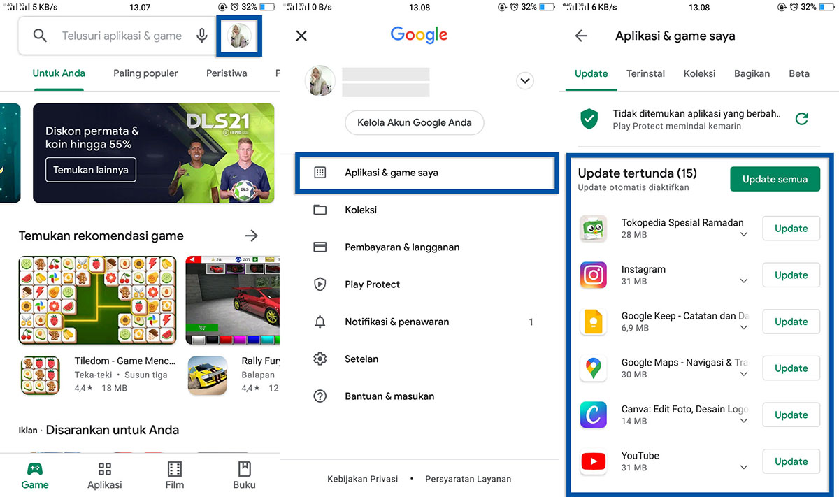 Lakukan Pembaruan Aplikasi
