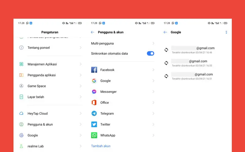 Menghapus Akun Google Realme