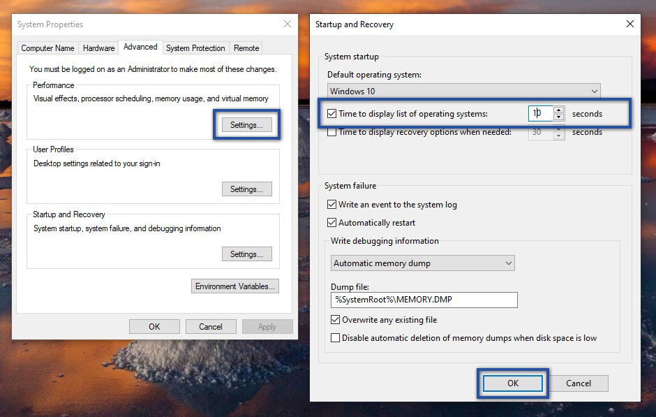 Boot Menu Timeout