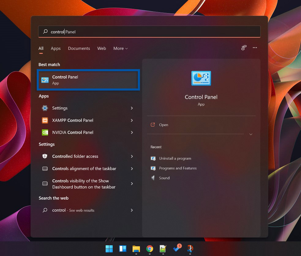 1 Buka Control Panel Windows 11