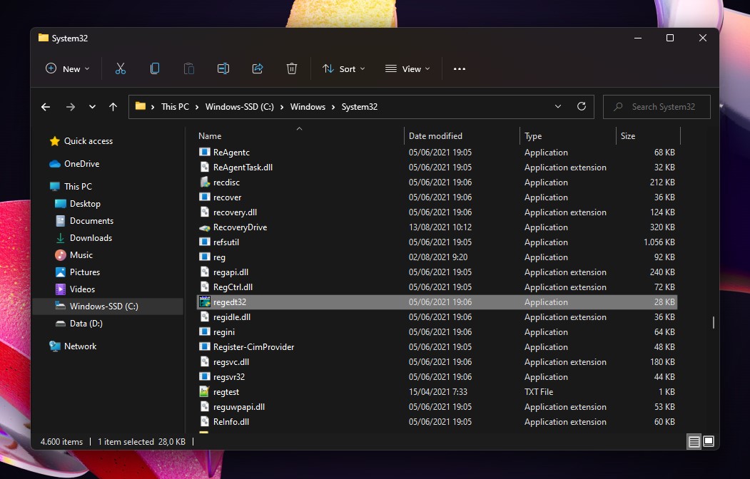 2 Temukan Regedt32 File Explorer