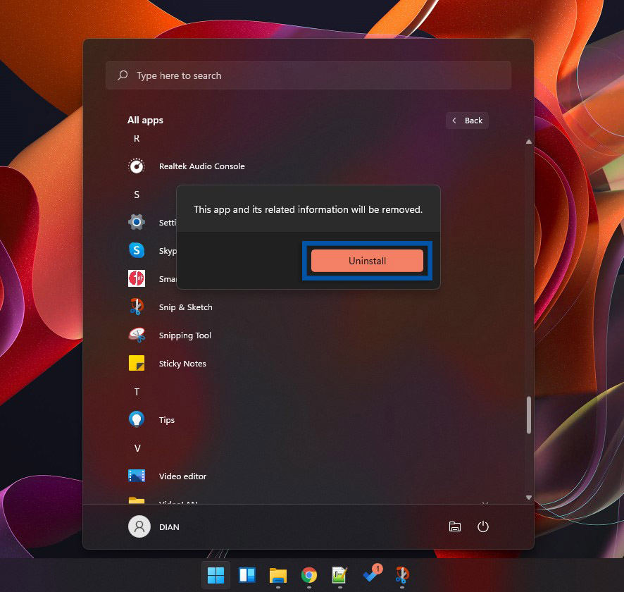 3 Konfirmasi Uninstall Windows 11