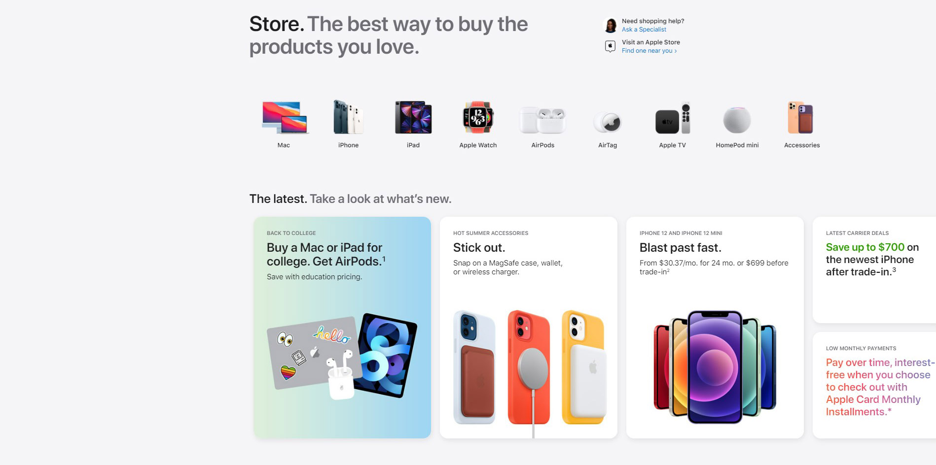 Apple mendesain ulang toko onlinenya