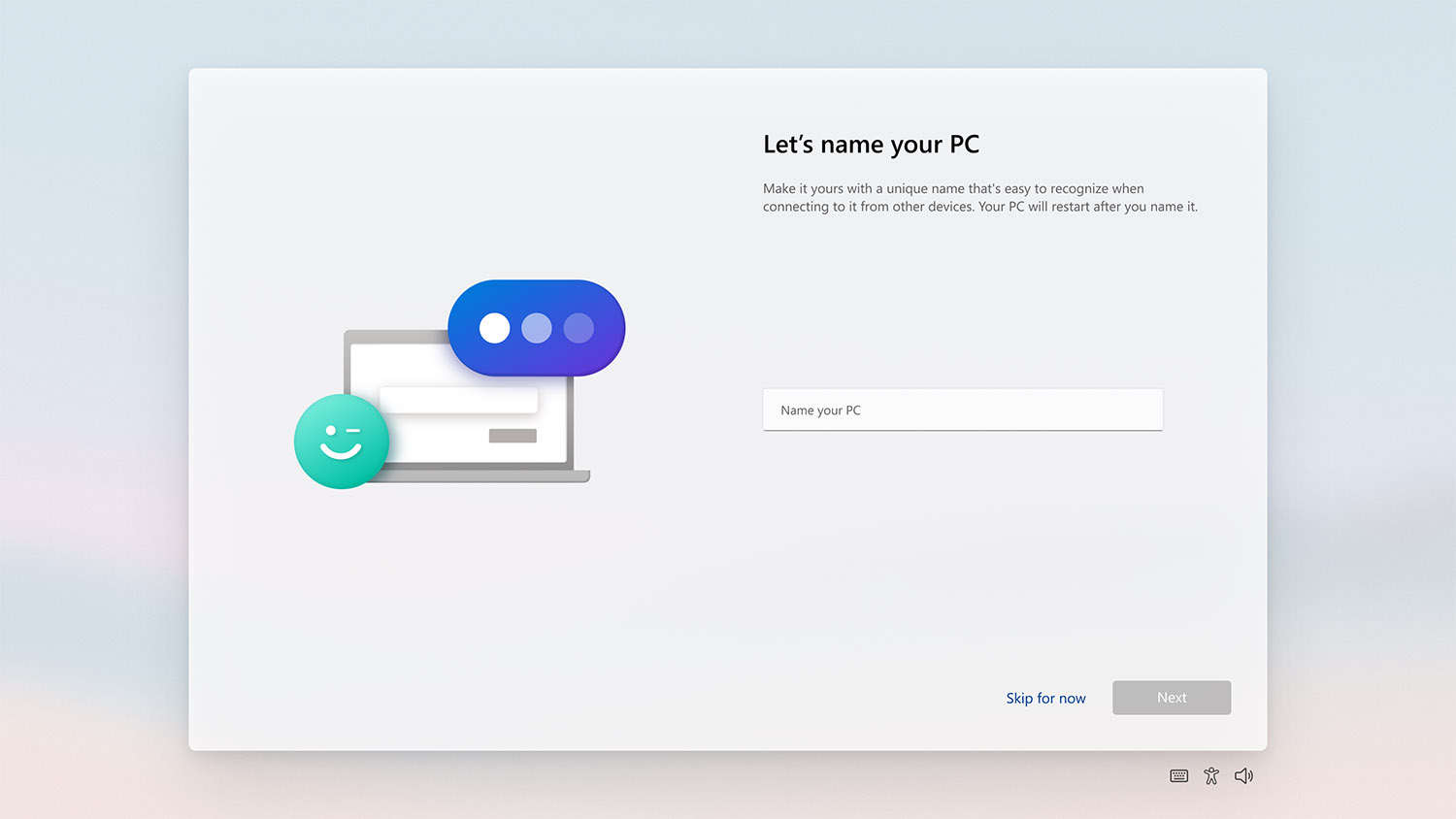 Instalasi untuk nama PC Windows 11