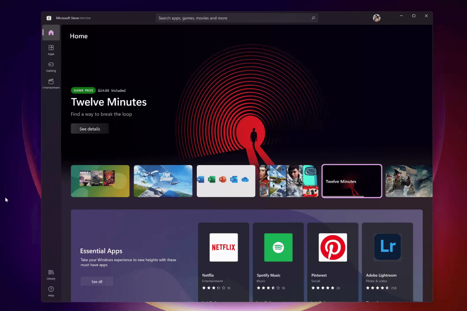 Spotlight Microsoft Store Windows 11
