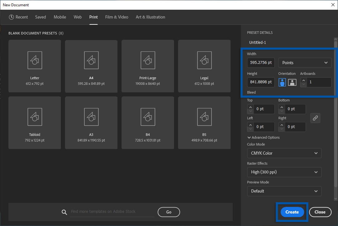 2 Atur ukuran kertas A2 Adobe Illustrator