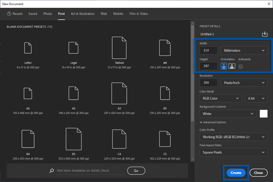 2 Atur ukuran kertas A2 Adobe Photoshop