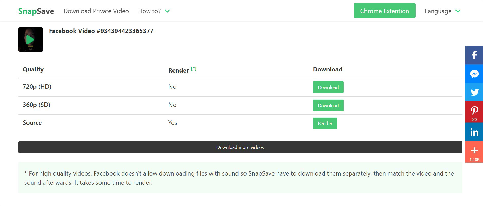 2 Pilih kualitas video yang Anda inginkan