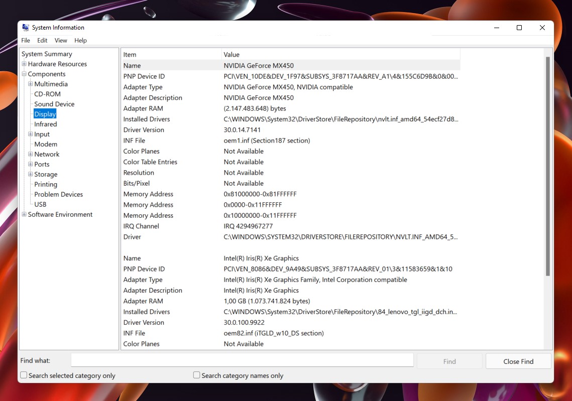 3 Perangkat keras System Information
