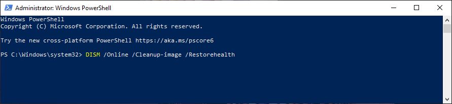 DISM Tool PowerShell