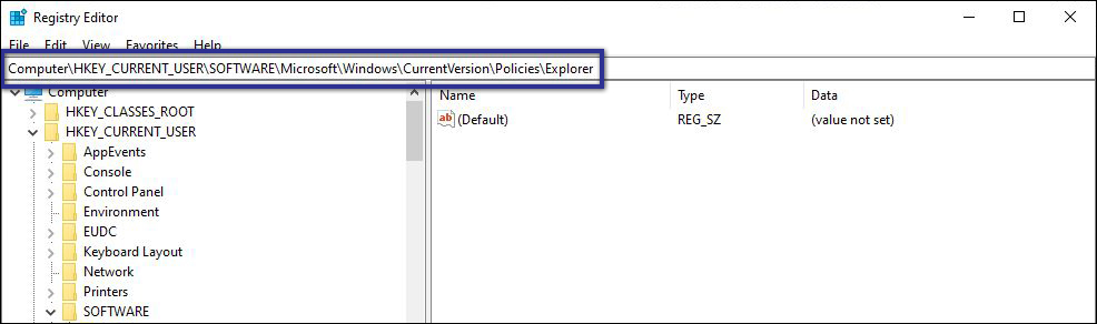 Akses Explorer Registry Editor