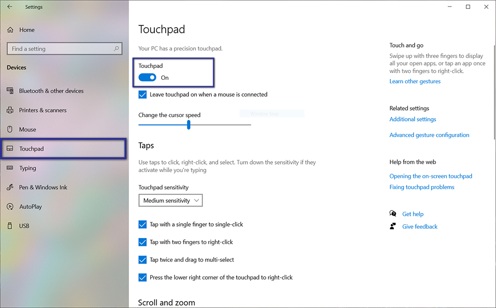 Aktifkan Touchpad Windows