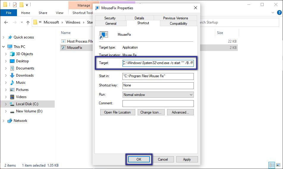 Mengatur Target Mouse Fix